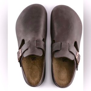Birkenstock London clogs - oiled leather, Habana Brown